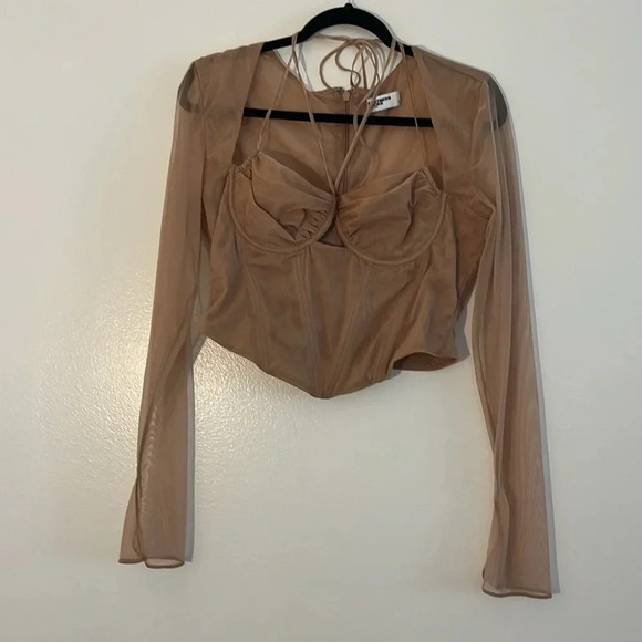 Mistress Rocks | House of CB Sweet corset top Women’s size L + 14/16 tie sheer - Picture 3 of 14